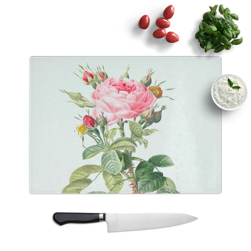 East Urban Home Tempered Glass Vase of Flowers by Johan Teyler Chopping